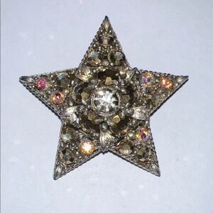 Albert Weiss Gold and Silver Star Brooch
